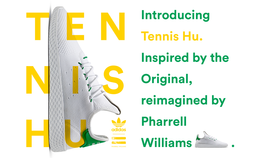 adidas Originals x PHARRELL WILLIAMS 携手发布全新 “TENNIS   HU” 鞋款