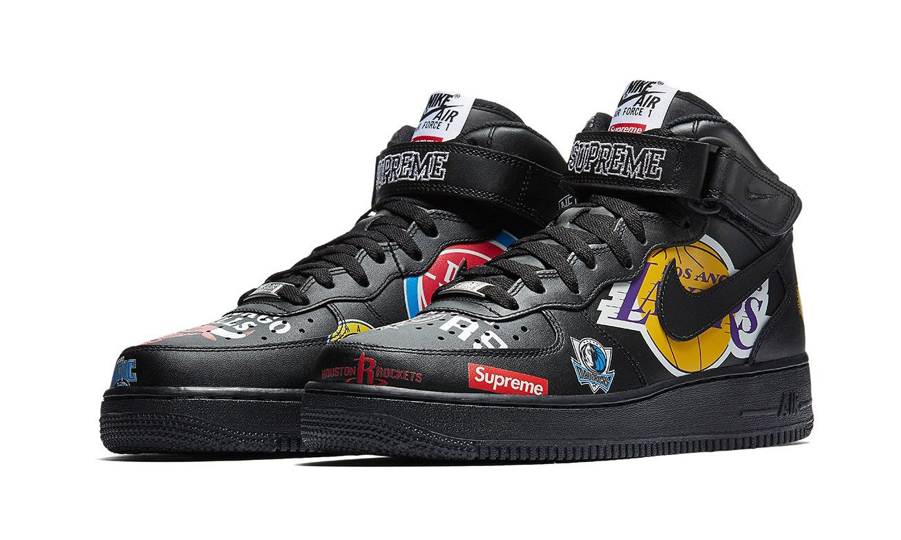 与谍照设计一致，Supreme x Nike Air Force 1 Mid 联名鞋款官方图片释出
