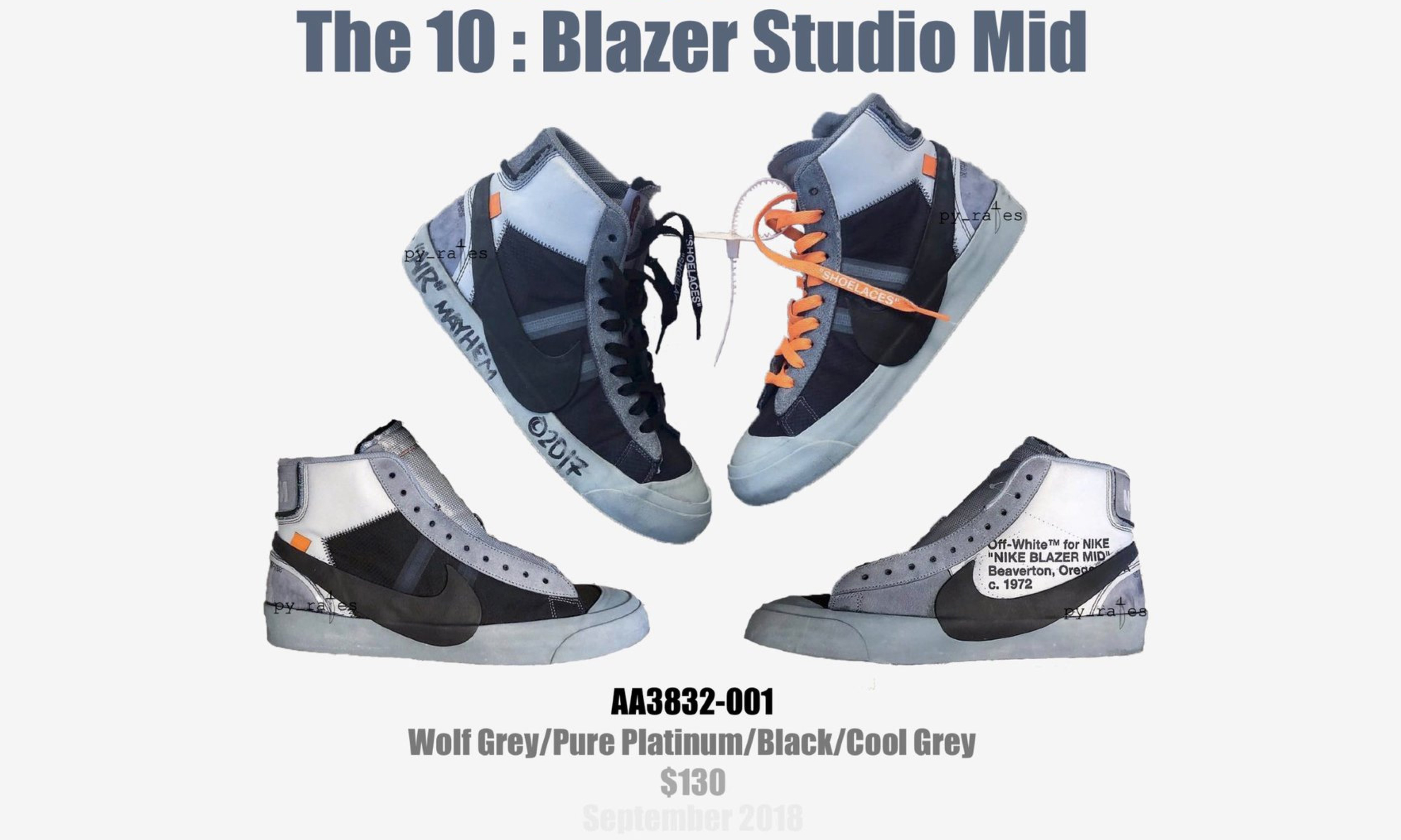 抢先预览 2018 款 Virgil Abloh x NikeLab Blazer Studio Mid