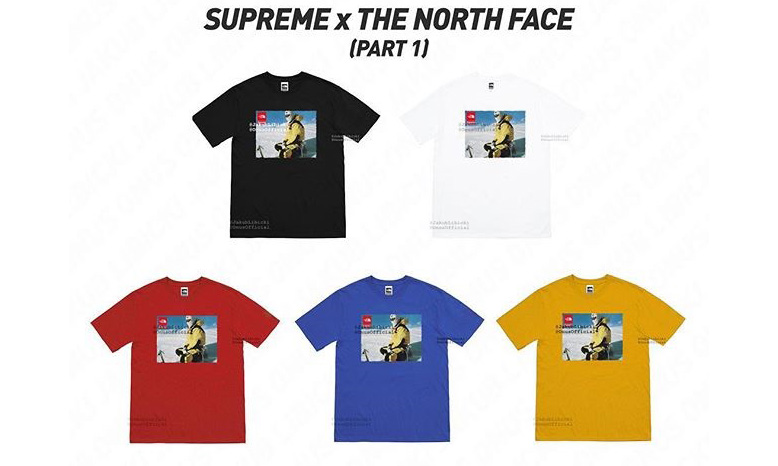 supreme north face t shirt 2018