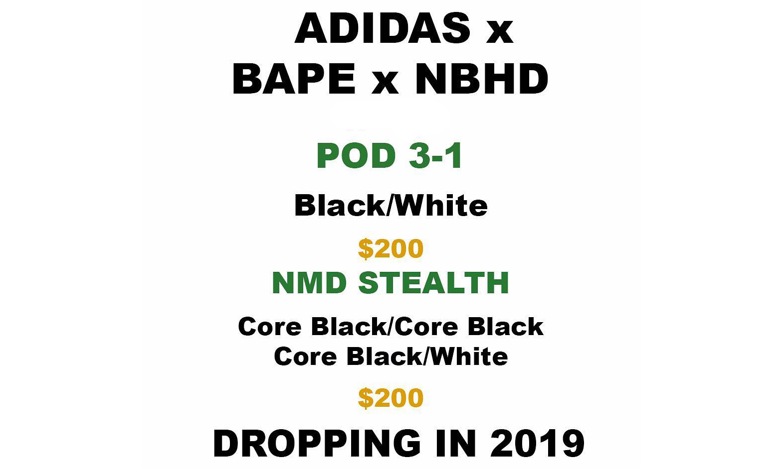 NEIGHBORHOOD x BAPE® x adidas Originals 将于 2019 再度奉上两款新作