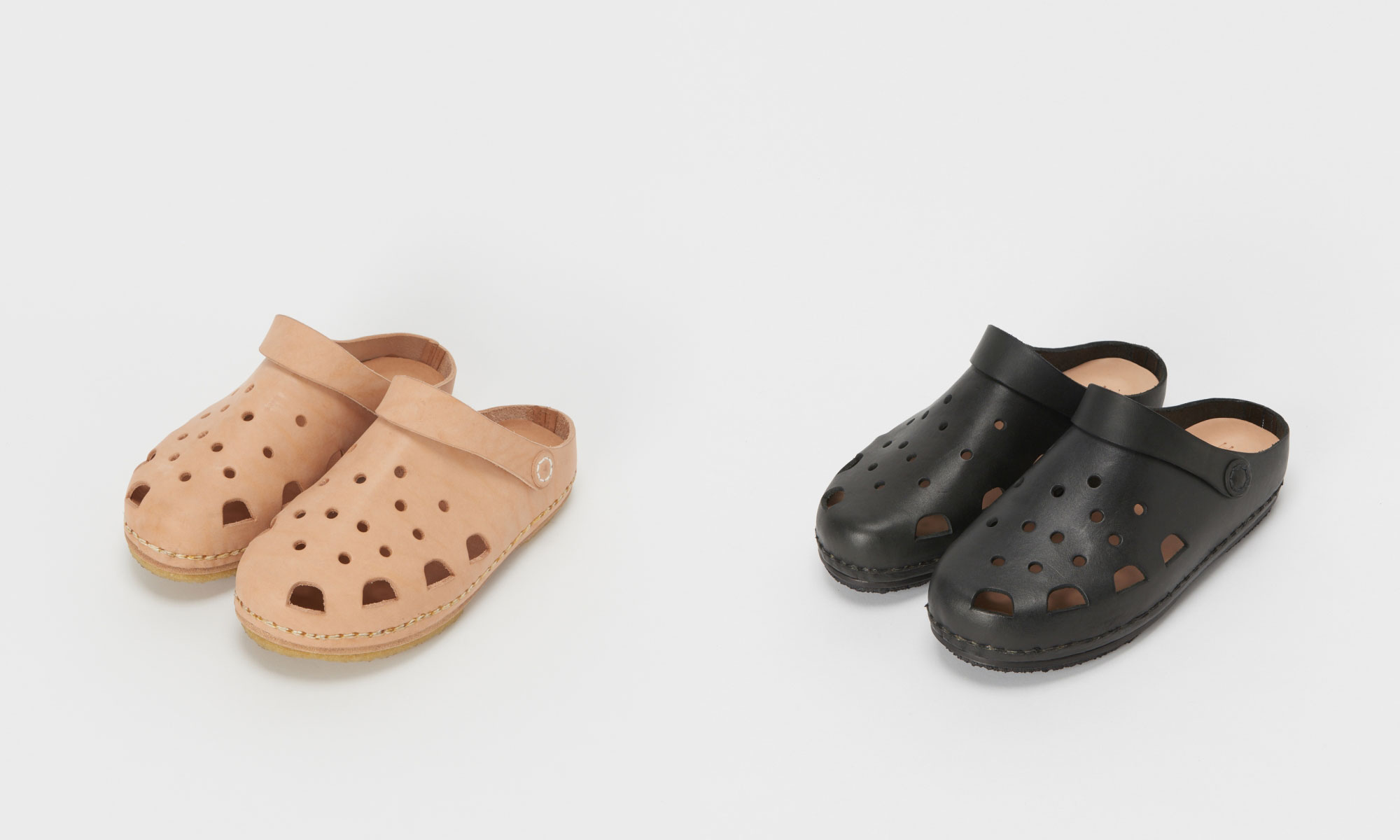 来自 Hender Scheme 的皮质 Crocs 洞洞鞋正式发售