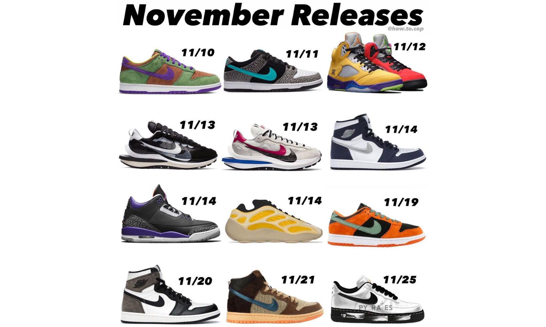 11 月即将发售的重磅球鞋一览