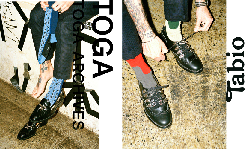 日本时尚品牌 TOGA 带来与 Tabio 联名袜款