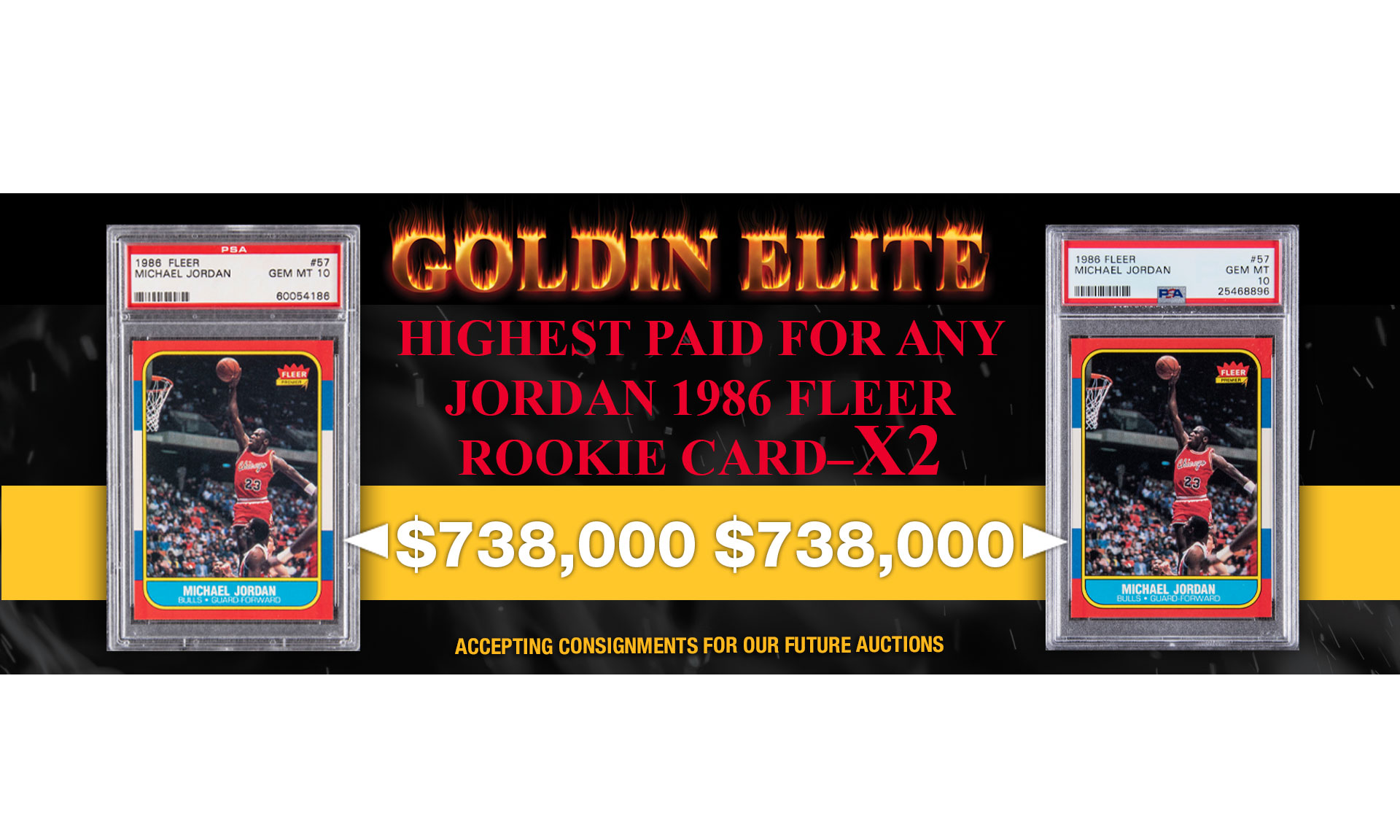 Michael Jordan 新秀球星卡拍出 73.8 万美元天价