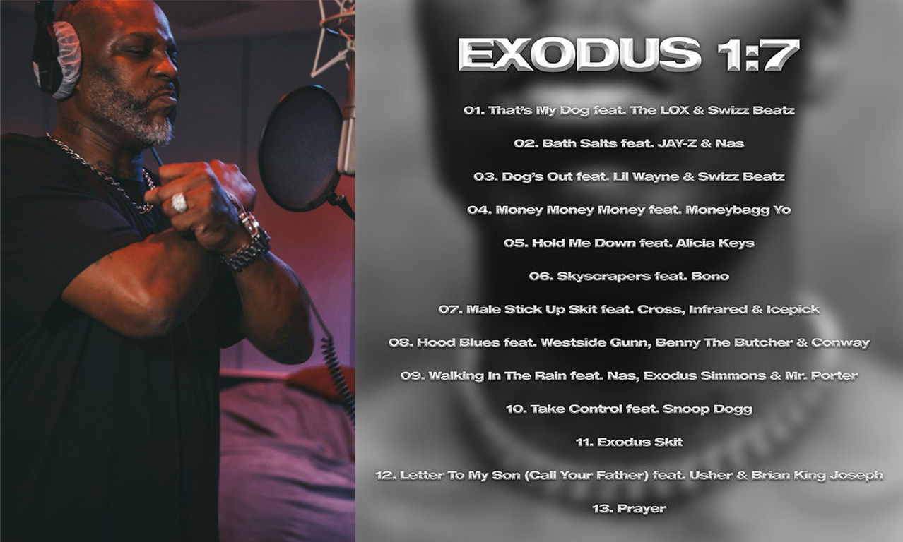 DMX 遗作专辑《EXODUS 1:7》歌单释出