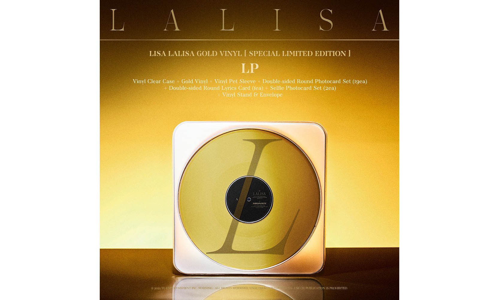 Lisa 个人 EP《LALISA》推出豪华「金胶」套装