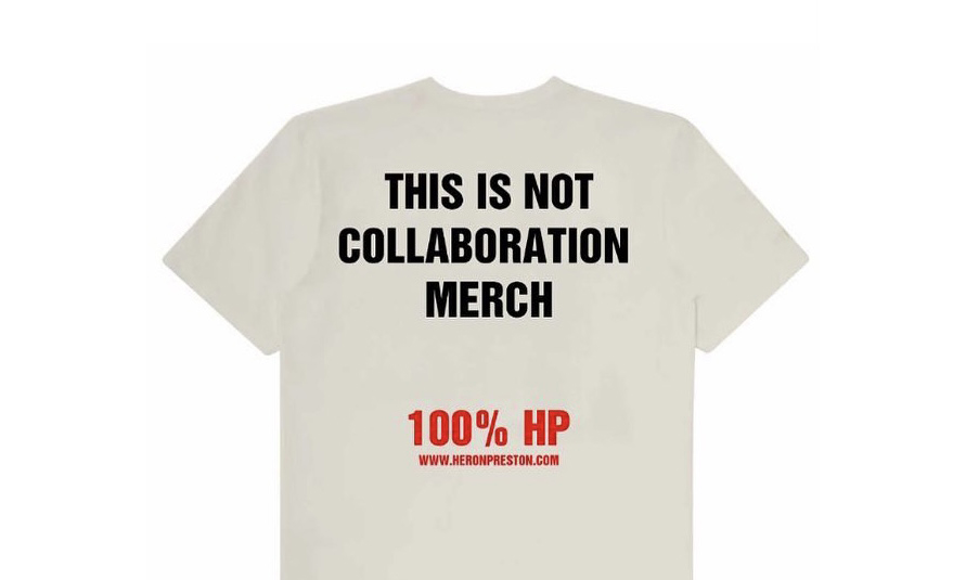 Heron Preston 发布 T 恤，暗喻当下「联名泛滥」？