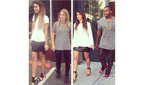 “ What Would Yeezus Wear ”，两女子模仿 Kanye West 夫妇街拍照走红