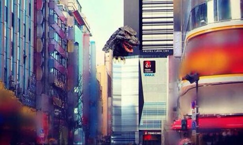 新宿东宝大厦将设置哥斯拉 1 : 1 头部雕塑