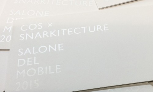 Snarkitecture x COS 在「Salone del Mobile」米兰国际家具展呈现装置艺术