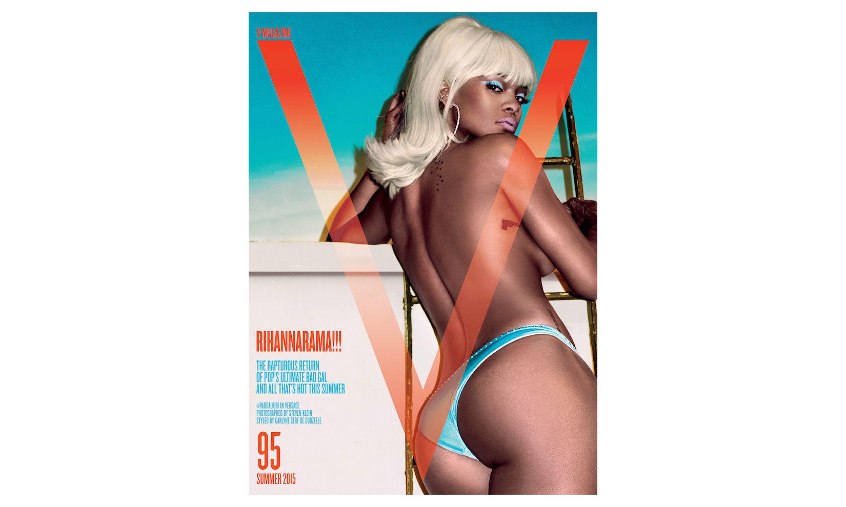 火辣性感演绎，Rihanna 担纲 《V MAGAZINE》2015 夏季刊封面