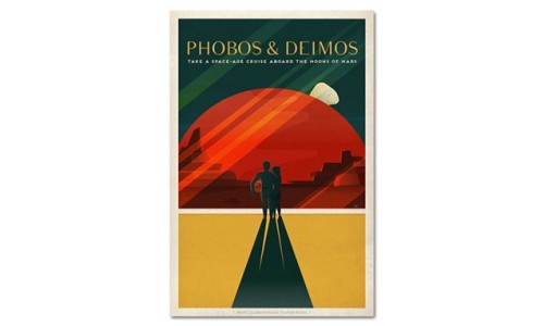 SpaceX 发布复古风火星探索计划海报