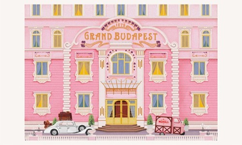 致敬 Wes Anderson，插画师 Mark Dingo Francisco《布达佩斯大饭店》主题明信片
