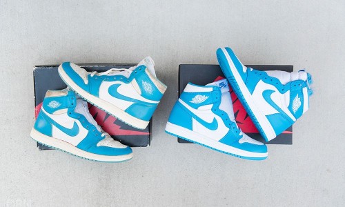 典藏回忆，Air Jordan I “UNC” 2015 复刻版与 OG 细节对比