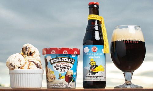 BEN & JERRY'S x New Belgium 推出新品，咸焦糖巧克力蛋糕口味棕色啤酒及冰淇淋