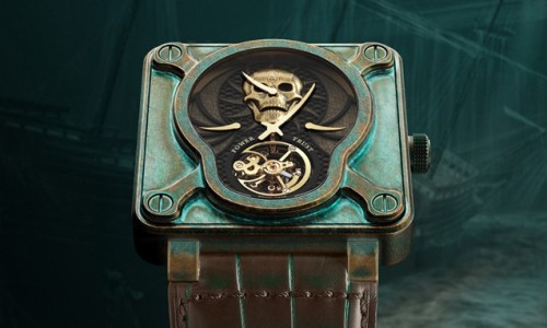 Bell & Ross BR 01 SKULL BRONZE 陀飞轮慈善腕表