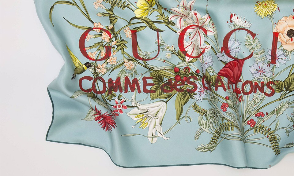 别样奢华，Gucci x Comme des Garçons 联名丝巾系列于 DSM 正式发售