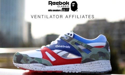 A BATHING APE® x mita sneakers x Reebok CLASSIC VENTILATOR AFFILIATES 全新联名