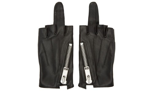 真的可以戴出门吗？ “中指” 造型真皮手套