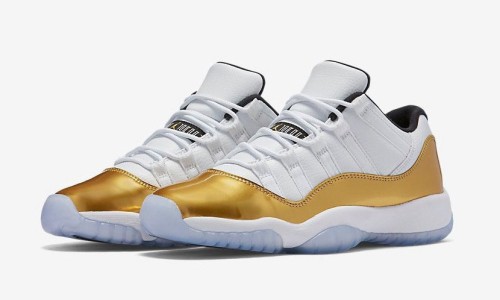Nike 释出全新 Air Jordan XI Low “Metallic Gold” 配色