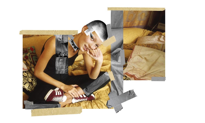 艺术家 Doug Abraham 创意重塑 Kate Moss 穿着 adidas Originals Gazelle 的照片