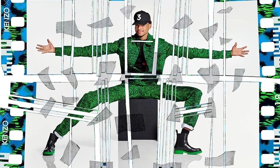 Chance the Rapper 演绎的 KENZO x H&M 斑马纹套装又是一个驾驭挑战
