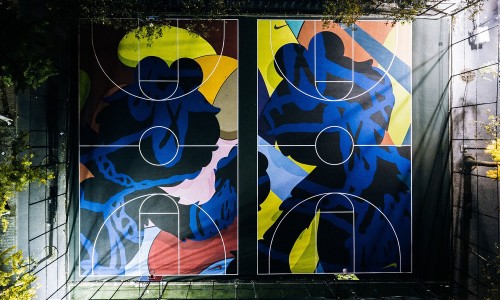 KAWS x Nike 新企划！不过暂时只是街头球场涂鸦