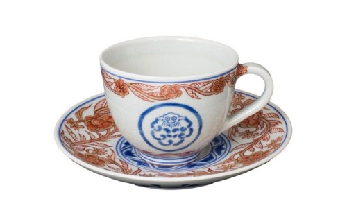 visvim little cloud coffee 带来了传统九谷烧咖啡杯碟