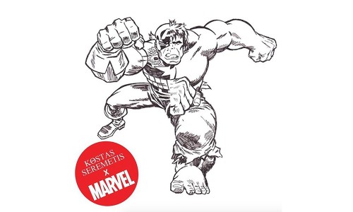 拼贴之父 Kostas Seremetis 与漫威达成合作，美国队长与绿巨人要合体了？