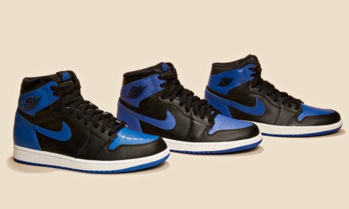 忠于元年，Air Jordan I “Royal” 2001、2013、2017 复刻款细节对比