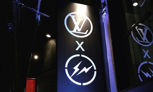 LV x fragment 新系列今日开售，同样有上千人在排队...