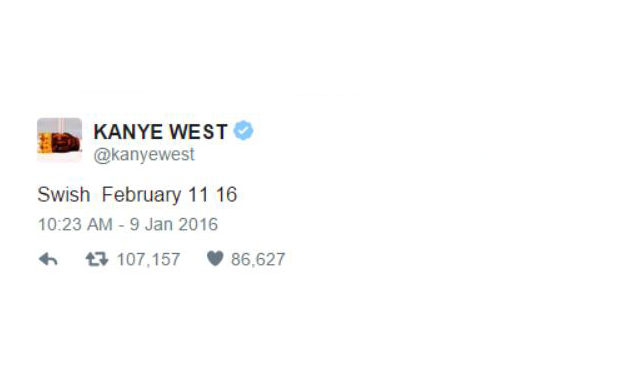 Kanye West 公布新专辑《Swish》正式发行日期
