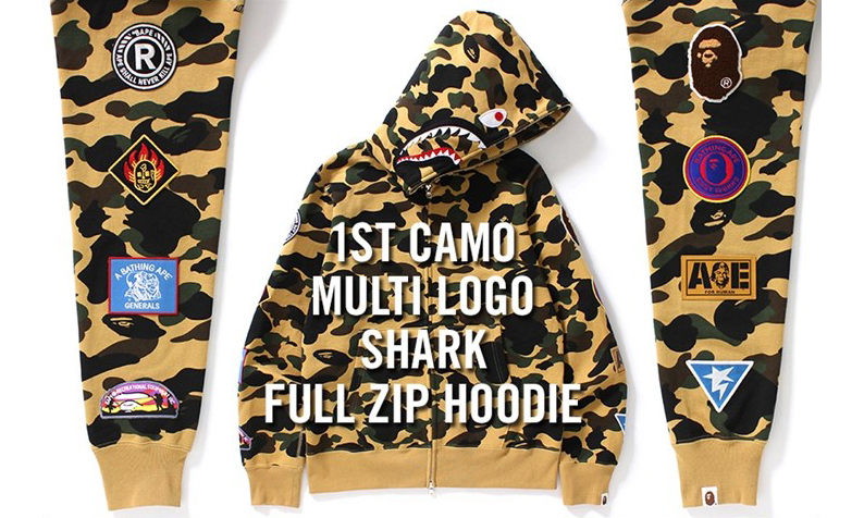 A BATHING APE® 即将发售特别版 1ST CAMO 鲨鱼头卫衣
