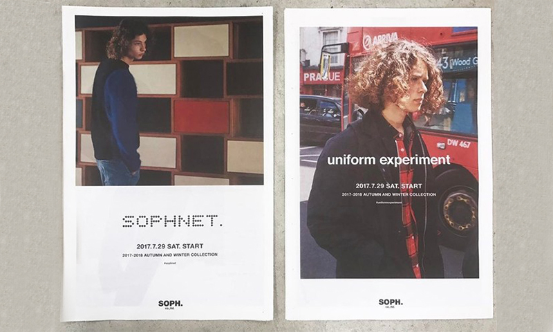 SOPHNET. 及 uniform experiment 秋冬系列即将开售