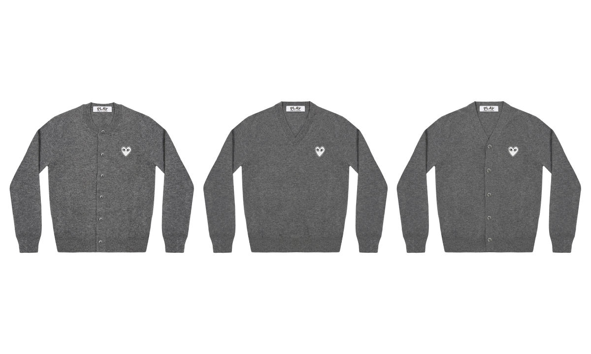 COMME des GARÇONS PLAY 白色桃心针织衫开售