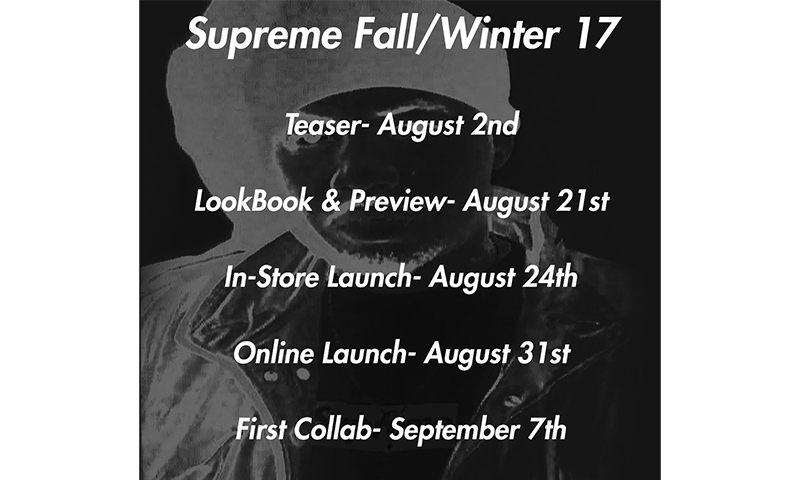 抢先知晓 Supreme 2017 秋冬动向