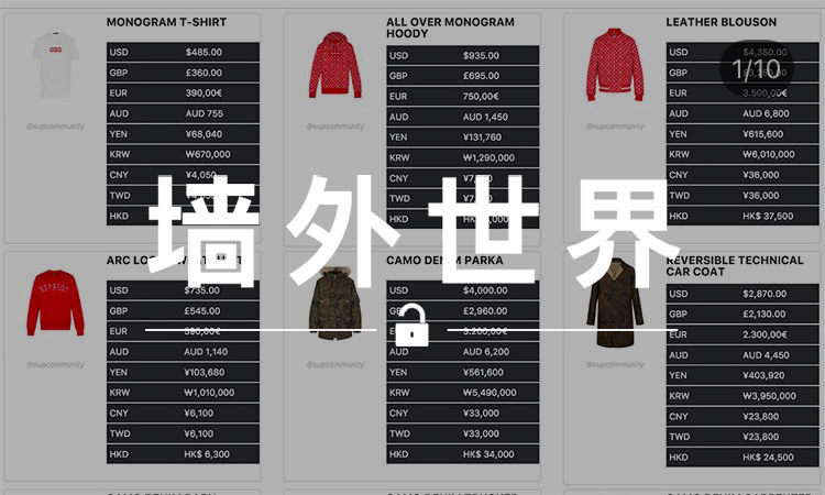 墙外世界 VOL.272 |  Supreme x LV 原价一览，你买的是这个价吗？