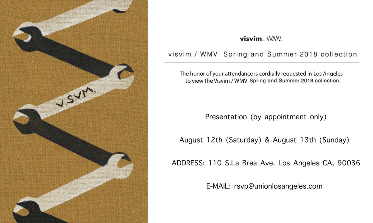 UNION Los Angeles 再次开设 visvim Trunk Show