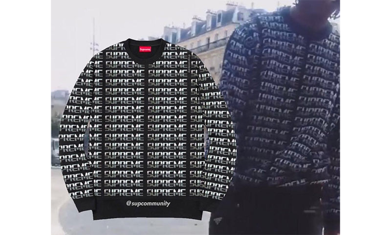 再度曝光，Supreme 2017 秋冬满版字母毛衣