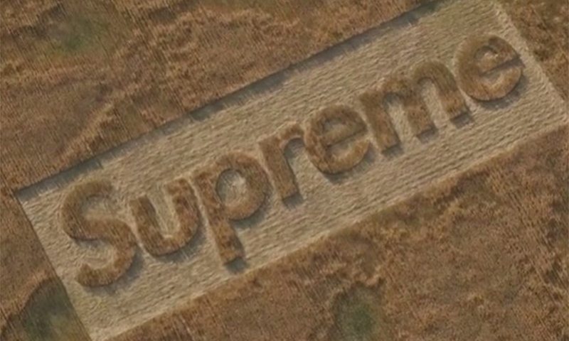 这次 Supreme 做了个麦田怪圈 Box Logo 影片