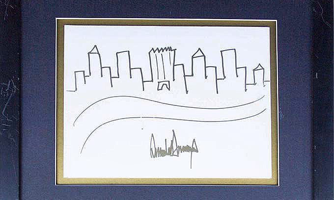 川普亲笔画以 29,000 美元高价拍出