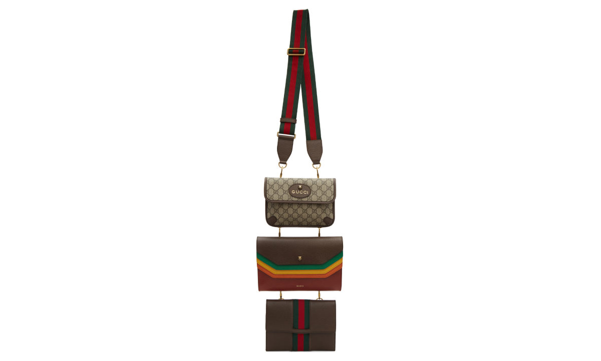 一包三用？Gucci Three-Pack Multicolor Pouch 肩包别致登场