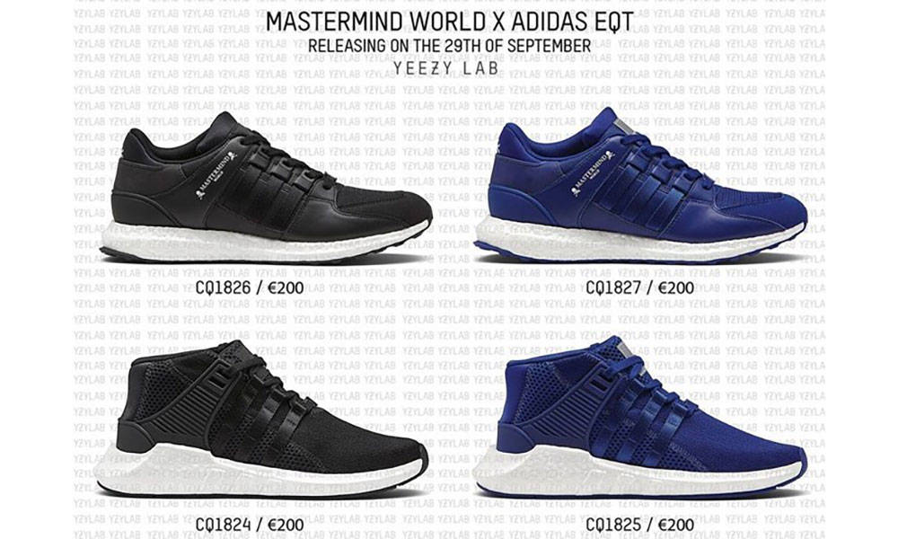 MASTERMIND WORLD x adidas Originals EQT 联乘系列将在本月底发售