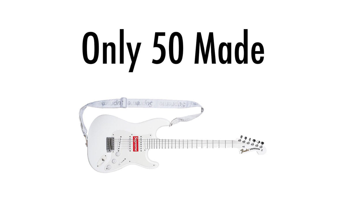 看来这把 Supreme x Fender 联名吉他又将创出天价