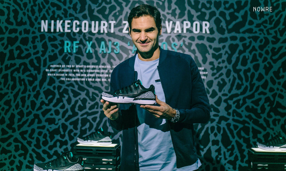 费德勒现身上海，发布全新 NIKECOURT ZOOM VAPOR RF X AJ3 ‘ATMOS’