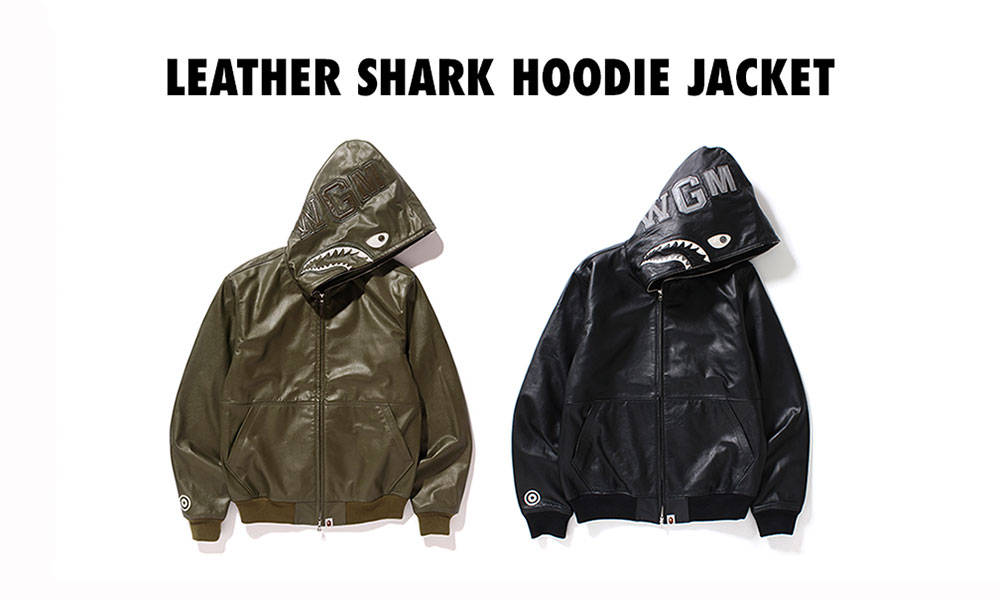 A BATHING APE® 即将推出皮革版鲨鱼头拉链帽衫