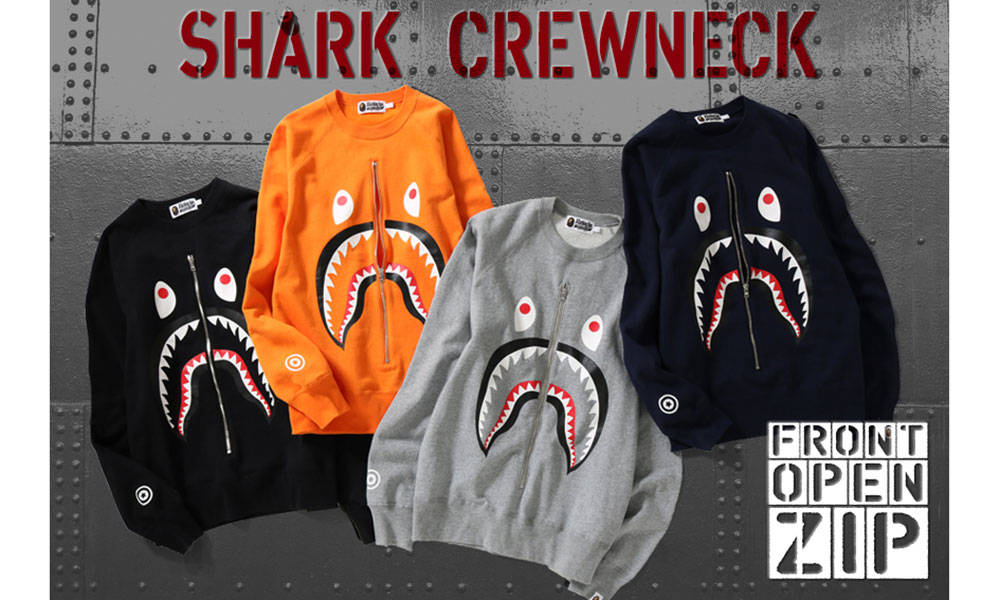 A BATHING APE® 即将带来 SHARK CREWNECK 系列卫衣