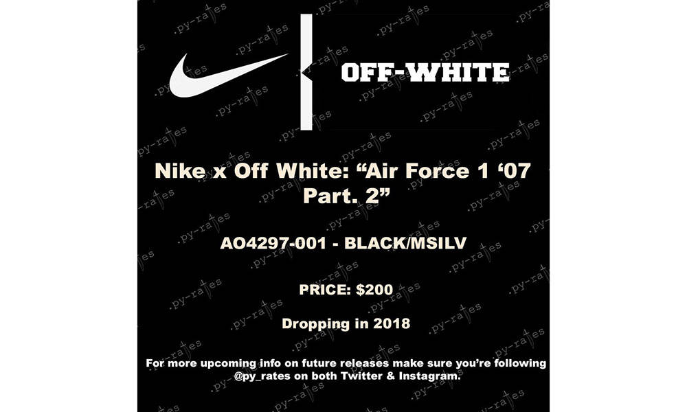 Virgil Abloh x NikeLab “THE TEN”  或将于 2018 年迎来新色？