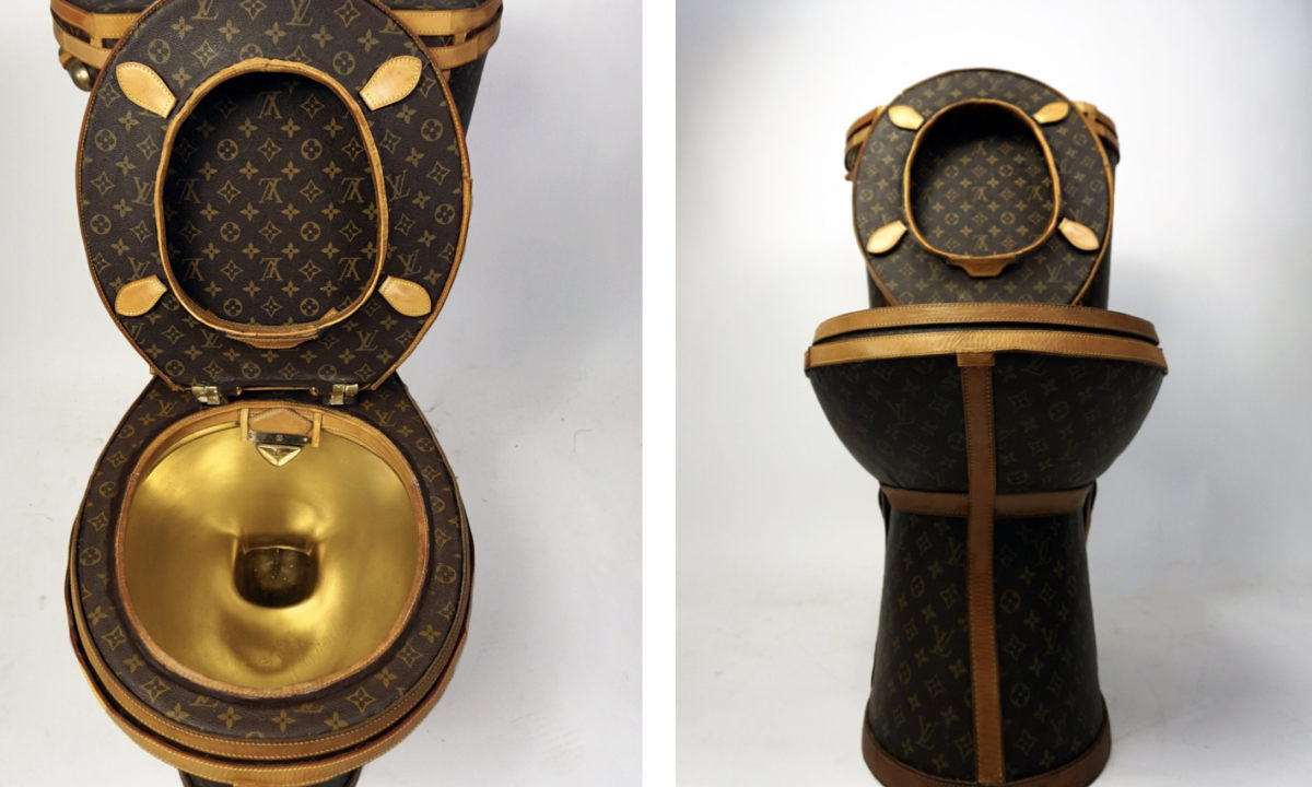 用 15,000 美金的 Louis Vuitton 包做的马桶，舍得用吗？